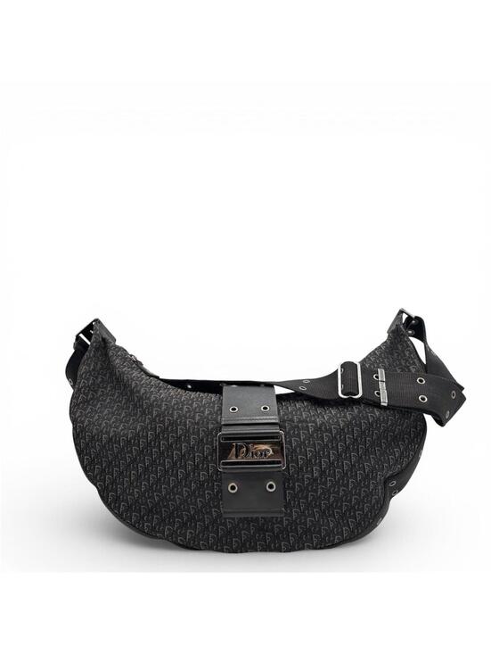 Other - Christian Dior Vintage Black Diorissimo Monogram Saddle Messenger Shoulder Bag